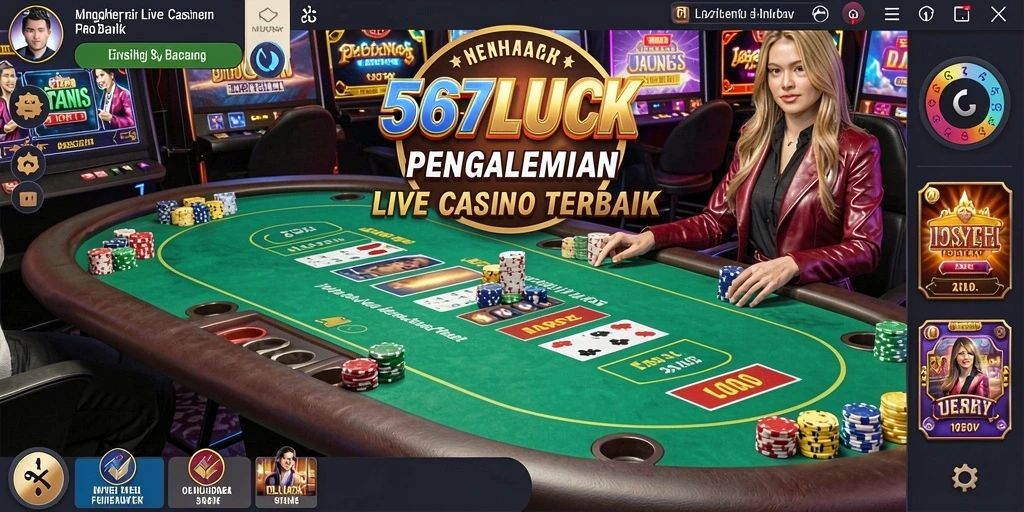 Tampilan gameplay Live Casino yang memukau di 567LUCK.