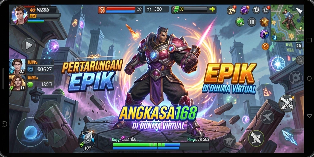 Tampilan gameplay seru dalam ANGKASA168 dengan pertarungan yang intens.