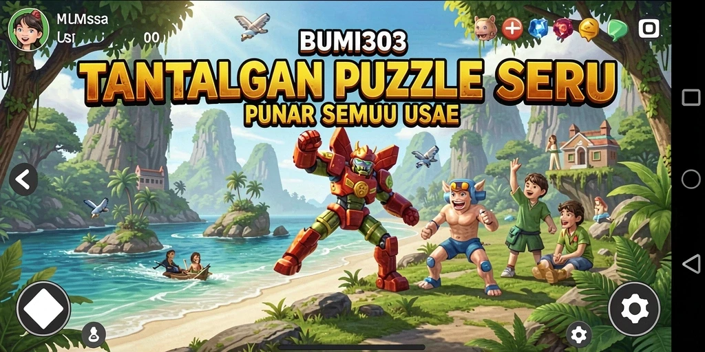 Tampilan gameplay menarik dari BUMI303 saat menyelesaikan teka-teki.