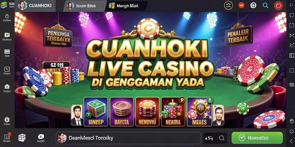 Screenshot menampilkan gameplay menegangkan di CUANHOKI Live Casino.