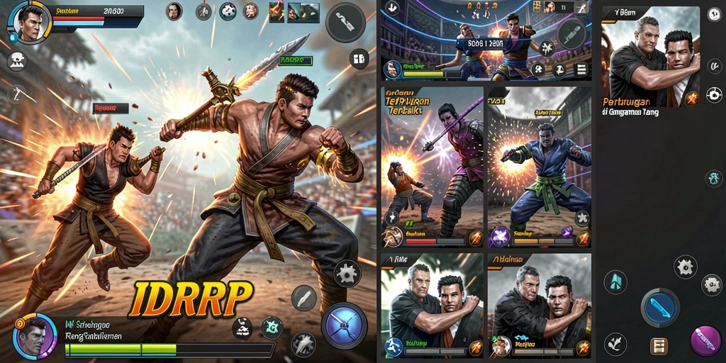 Gameplay seru dan karakter unik dalam pertarungan IDRRP.