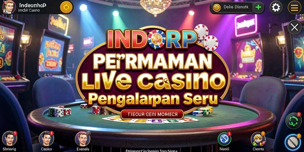 Tampilan menarik gameplay Live Casino INDORP dengan dealer langsung.