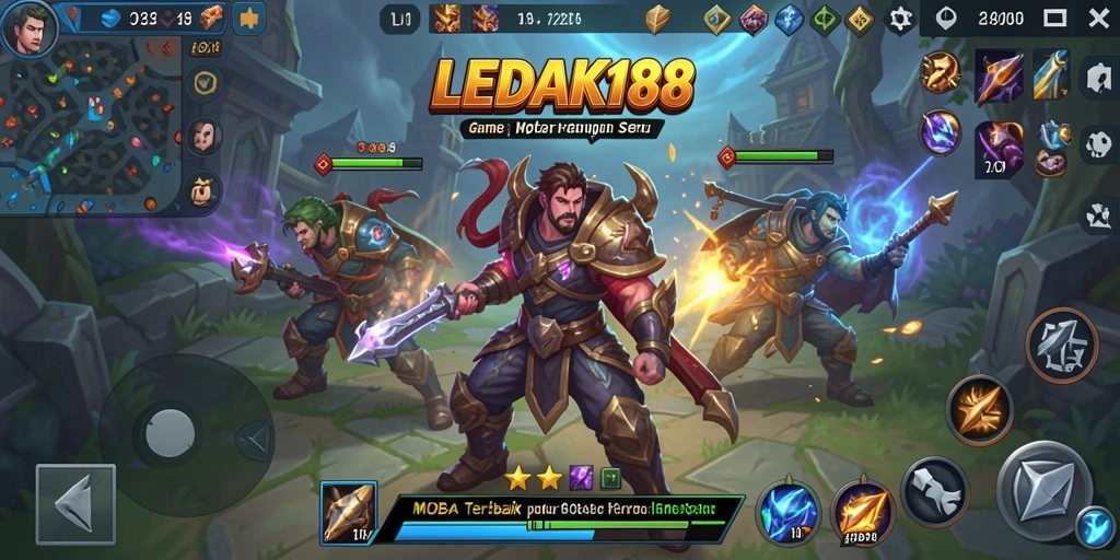 Tampilan gameplay seru saat bermain LEDAK188 dengan tim.