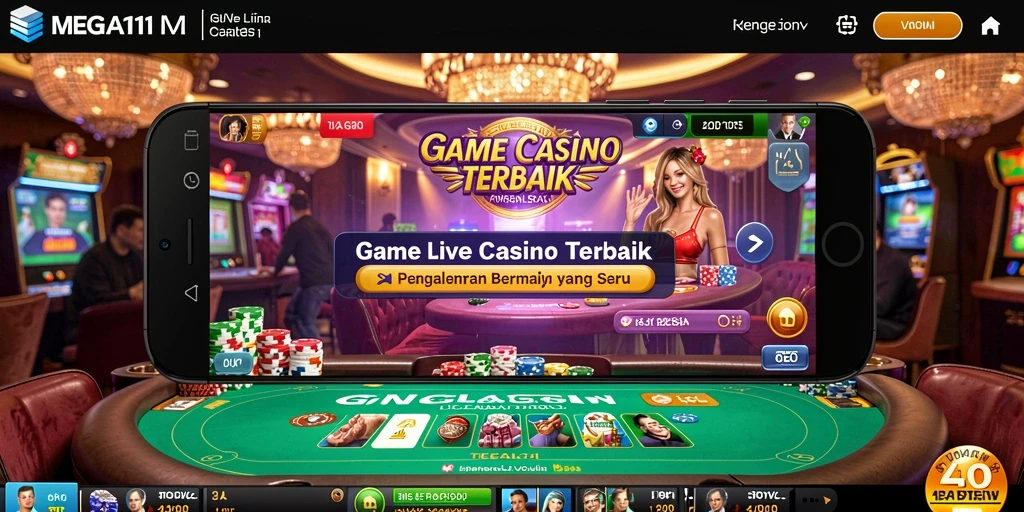 Screenshot menunjukkan gameplay seru MEGA111 di Live Casino.