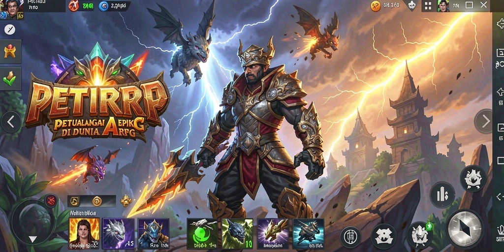 Tampilan gameplay PETIRRP yang penuh aksi di dunia ARPG.