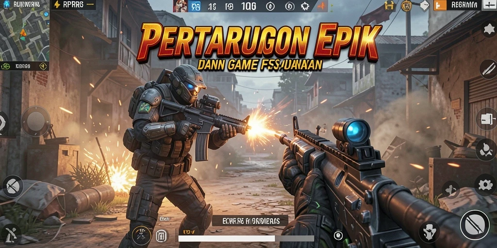Tangkapan layar menunjukkan momen mendebarkan dalam gameplay FPS.
