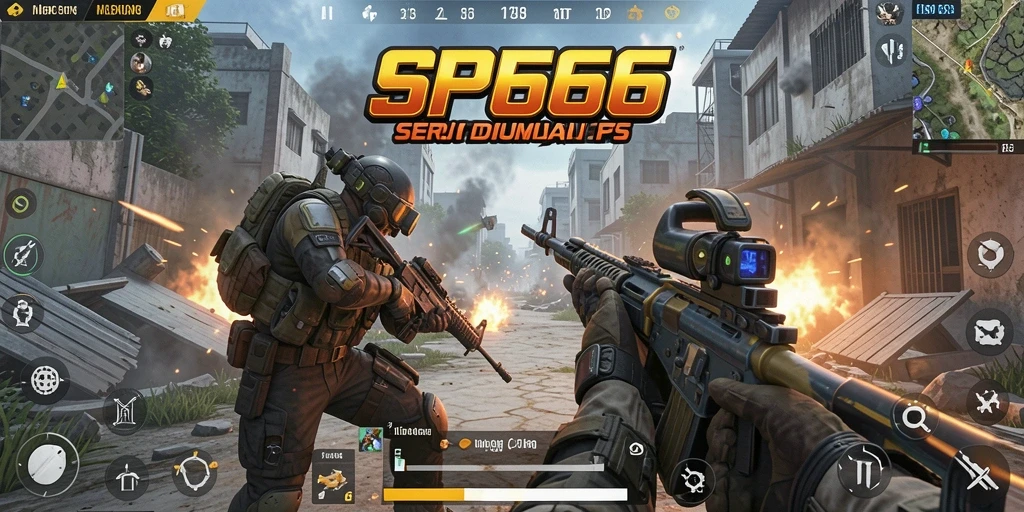Gameplay menegangkan di SP666 dengan aksi tembak-menembak.