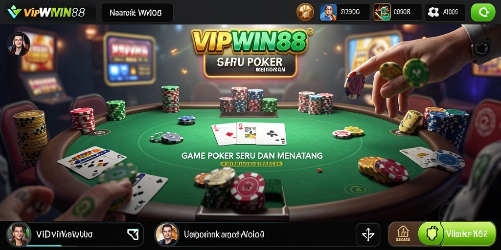 Tampilan menarik dari screenshot gameplay <strong>VIPWIN88</strong> yang menunjukkan aksi Poker.